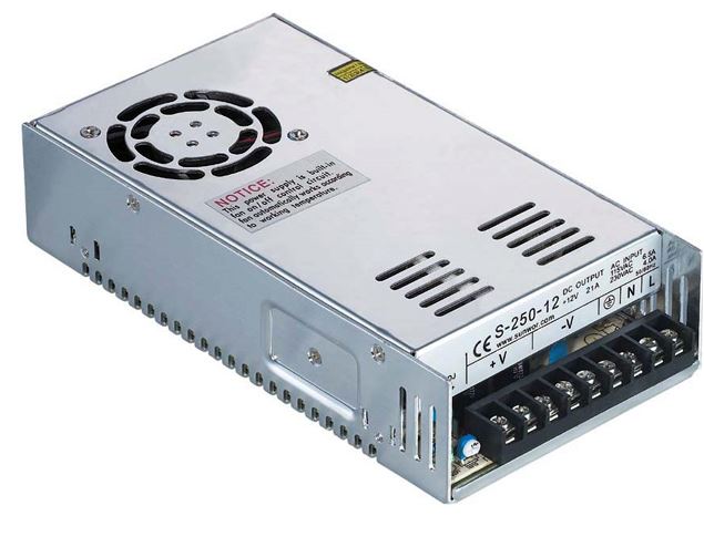 SUNWOR S-250-12,túláram,hő védett tápegység